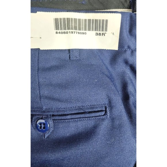 D.S.C.P by Tennessee Apparel Corp. 38R Blue Slacks Men's Polyester/Wool Pants - Picture 10 of 15
